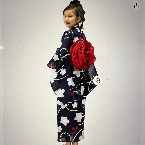 NEW JAPANESE YUKATA&OBI SET FOR GIRL OR SHORT WOMAN   KIMONO - Picture 1 of 3